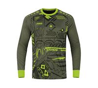 JAKO Maglia Two Tropicana Portiere, Kaki/Verde Neon, M Uomo