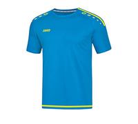 JAKO - Maglia Unisex per Bambini Striker 2.0 KA, Unisex - Bambini, Maglietta, 4219, Blu/Giallo Fluo, 128