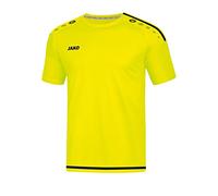 JAKO Maglia Unisex per Bambini Striker 2.0 KA, Unisex - Bambini, Maglietta, 4219, Giallo Fluo/Nero, 164