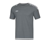 JAKO Maglia Unisex per Bambini Striker 2.0 KA, Unisex - Bambini, Maglietta, 4219, Grigio Pietra/Bianco, 164