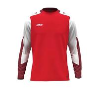 JAKO Maglietta a Maniche Lunghe Unisex Dynamic, Rosso/Bianco/Rosso Scuro, S