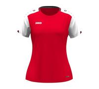 JAKO Maglietta da Donna Dynamic, Rosso/Bianco/Rosso Scuro, XL