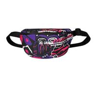 Jako Malle - Marsupio da donna e da uomo, colore bianco/rosa/viola/nero, taglia unica, elegante per cellulare, portafoglio e piccoli accessori, 100% poliestere