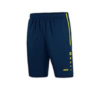 JAKO - Pantaloncini da Allenamento per Bambini, Bambini, 8595, Marine/Neongelb, 140