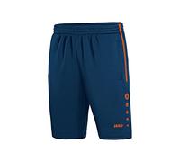 JAKO - Pantaloncini da Allenamento per Bambini, Bambini, 8595, Navy/Flame, 140