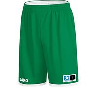 JAKO - Pantaloncini reversibili per Bambini Change 2.0, Unisex - Bambini, Pantaloncini reversibili., 4451, Sport Verde/Bianco, XS