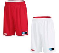 JAKO, Pantaloncini reversibili per Bambini Change 2.0, Unisex, Unisex - Bambini, 4451, Rosso Sportivo/Bianco, XS