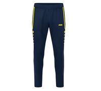 JAKO Pantaloni da Allenamento Allround Lunghi, Blu Marino/Giallo Fluo, XL Uomo