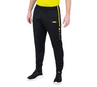 Jako - Pantaloni da Allenamento da Uomo Active, Uomo, 8495, Nero/Giallo Fluo, M