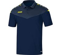 JAKO Polo da Uomo Champ 2.0, Uomo, Polo, 6320, Blu Marino/Blu Scuro/Giallo Fluo, S