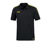 JAKO Polo da Uomo Striker 2.0, Uomo, Polo., 6319, Nero/Giallo Fluo, XL