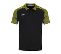 JAKO Polo Performance, Nero/Giallo Tenue, XXL Uomo