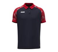 JAKO Polo unisex Sonic, blu marino/rosso, S