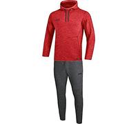 JAKO Premium Basics con Cappuccio, Tuta da Jogging Uomo, Rosso mélange, XL