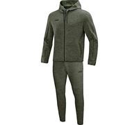 JAKO Premium Basics mit Kapuze, Tuta da Jogging. Donna, Kaki mélange, 34