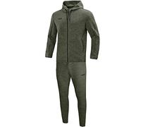 JAKO Premium Basics mit Kapuze, Tuta da Jogging Uomo, Kaki mélange, S