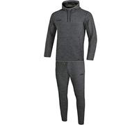 JAKO Premium Basics mit KapuzensweaT, Tuta da Jogging. Donna, Antracite mélange, 38