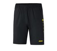 JAKO Premium, Pantaloncini da Allenamento. Uomo, Nero/Citro, XXL