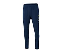JAKO Premium, Pantaloni da Ginnastica Bambini, Blu Marino/Giallo Fluo, 116