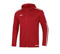 JAKO Striker 2.0, Giacca con Cappuccio Donna, Peperoncino Rosso/Bianco, 34