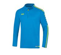 Jako Striker 2.0, Ziptop Unisex-Child, Blu/Giallo Fluo, Taglia 152