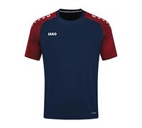 JAKO T-Shirt Maglietta Performance, Oltremare/Rosso, M Uomo