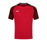 JAKO T-Shirt Maglietta Performance, Rosso/Nero, S Uomo