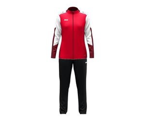 JAKO Tuta da donna in poliestere Dynamic, rosso/bianco/rosso scuro, L