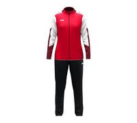 JAKO Tuta da donna in poliestere Dynamic, rosso/bianco/rosso scuro, M