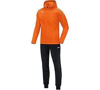 JAKO Tuta da ginnastica da donna in poliestere Classico con cappuccio, arancione fluo, 42, M9450
