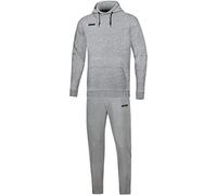 JAKO Tuta da jogging da uomo, base con cappuccio, grigio chiaro, mélange, S
