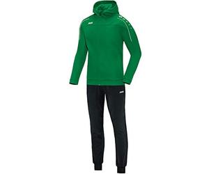 JAKO Tuta da uomo e donna in poliestere classico con cappuccio verde sportivo M - Tuta da jogging 2 pezzi per sport e vita quotidiana, pantaloni da jogging e giacca da allenamento