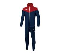 JAKO Tuta da uomo in poliestere Champ 2.0 con cappuccio, colore: blu navy/rosso peperoncino, XXL, M9420