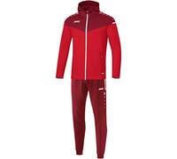 JAKO Tuta da uomo in poliestere Champ 2.0 con cappuccio, rosso/vinaccia, 4XL, M9420