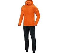 JAKO Tuta da uomo in poliestere classico con cappuccio, arancione fluo, XXL, M9450