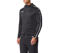 JAKO Tuta da uomo in poliestere Striker 2.0 con cappuccio, nero/bianco, 3XL, M9419