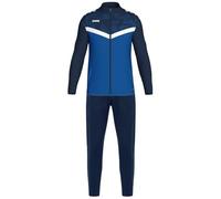 JAKO Tuta unisex in poliestere Iconic, marina/jako, blu/giallo fluo, L
