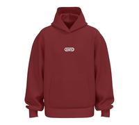 Jako Wardrobe, Felpa con Cappuccio, Unisex, Colore Rosso Rubino, Taglia L