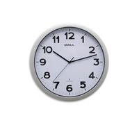 Maul Orologio radiocomandato, Vetro plastica, Argento, Diametro 40 cm