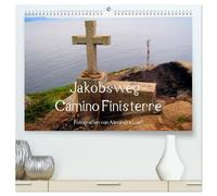 Jakobsweg - Camino Finisterre (hochwertiger Premium Wandkalender 2026 DIN A2 quer), Kunstdruck in Hochglanz: Pilgerweg von Santiago de Compostela nach Finisterre