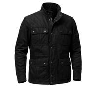 JAKRON Giacca casual da uomo in cotone nero - stile classico e senza tempo, Nero - Cotone, L