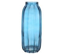 JAKY Global, elegante vaso in vetro blu, altezza 32 cm, grande centrotavola, decorazione per casa o ufficio, splendido vaso in vetro per fiori, perfetto per casa colonica (blu, 32 cm)
