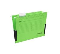 Jalema 2655624500 Atlanta Serie E - Cartelle sospese con rinforzo sui bordi, formato A4, 25 pezzi, colore: Verde