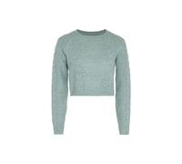 Jalene Maglione da Donna alla Moda in Maglia di Lana Testurizzata in Poliestere Riciclato Verde Chiaro, Taglia M