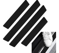 JALILAN 4 Pezzi Battitacco Auto in Fibra di Carbonio Protezioni per Audi A5 Cabrio | Typ F5 | Bj. ab 2016 Antiusura Soglia AntiGraffio Benvenuto Pedaliera Styling Accessori