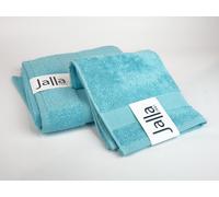 JALLA Coppia Asciugamani Viso Ospite Tinta Unita 100% Spugna di Cotone Extrasoft