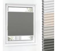 Jalousiescout Klemmfix Tende Plissettate a Nido d'Ape Senza Foratura, 102.5x70cm, grigio, Termiche Oscuranti, Protezione Sole/Privacy/Calore per Finestre e Porte