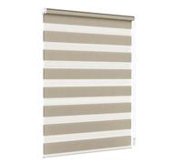 Jalousiescout Zebra Tenda a Rullo-Doppia Giorno e Notte klemmfix 65 x 230 cm Marrone-chiaro Traslucida per Porte e Finestre, 3 Montaggio con e senza Foratura per Tutte le Stanze