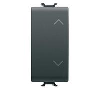 Doppio Pulsante Gewiss Chorus interbloccato per tapparella nero GW12140