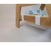 JALUDesignDE Adattatore adatto per seggiolone Hauck (Alpha & Beta) e IKEA Trofast, supporto portaoggetti per box e cestino a griglia, soluzione salvaspazio, colore bianco
